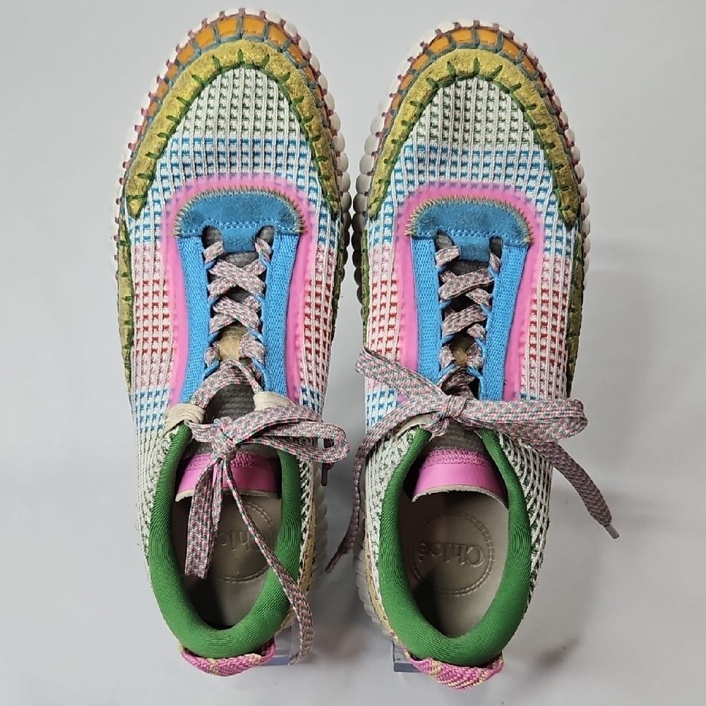 Chloe Womens Multicolor Nama Sneakers Size 40 US 10